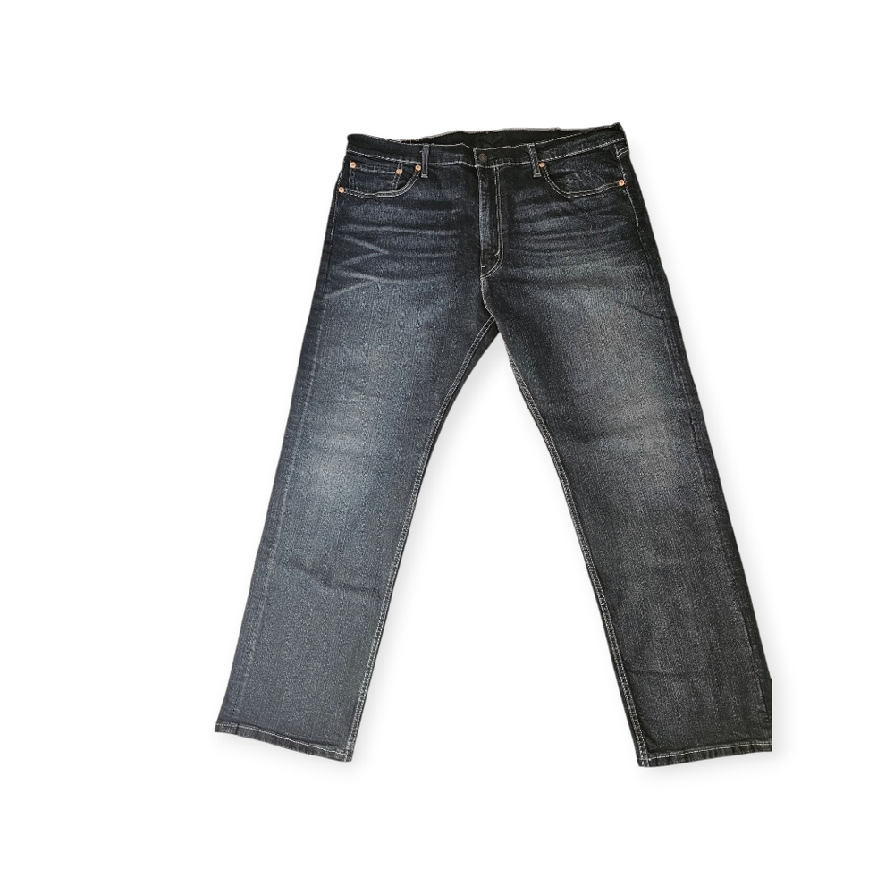 Levi's 505 Regular Fit Jeans Men's W40 L32 Dark Wash Denim